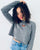 Butterfly Cropped Crew Fleece